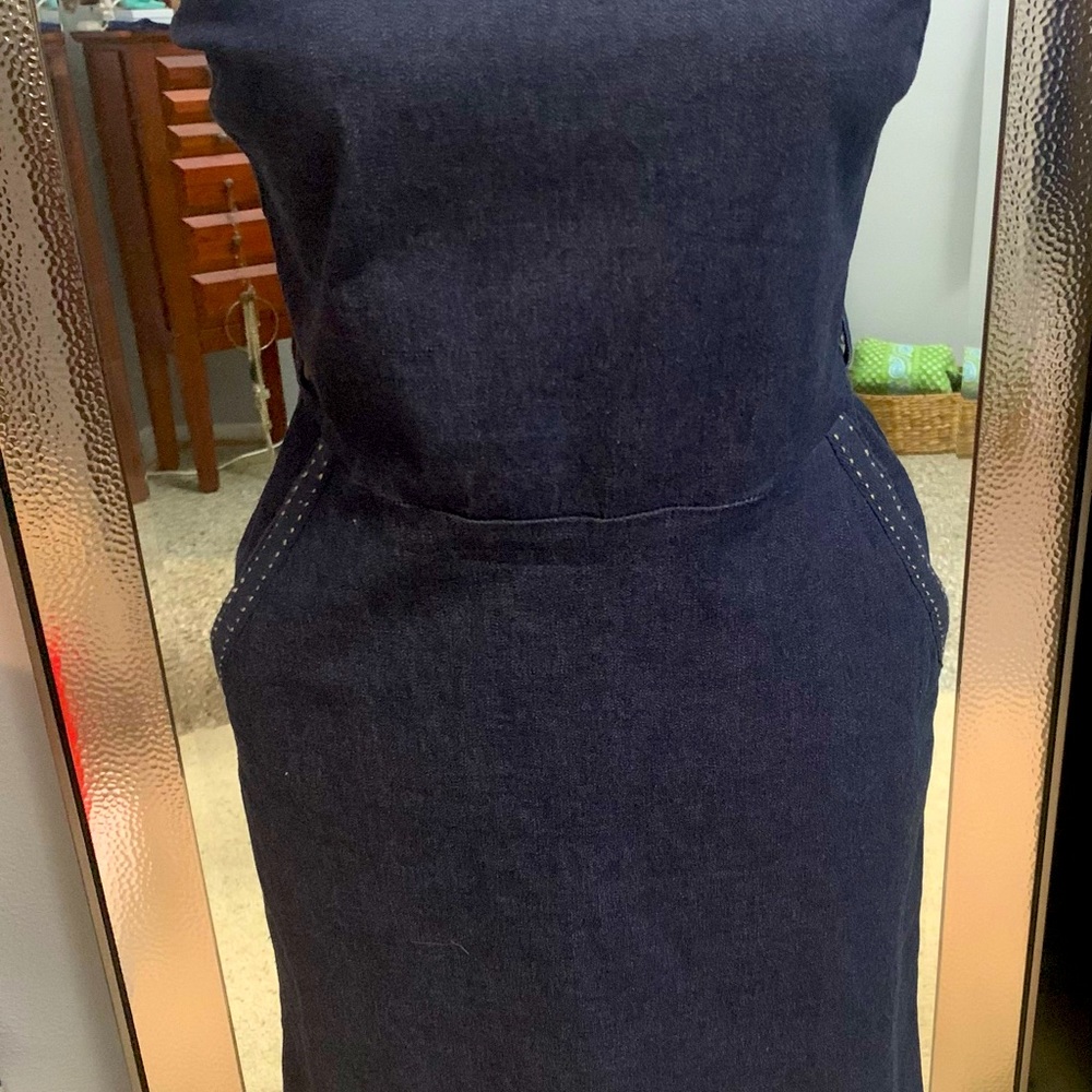 Strapless blue Jean dress